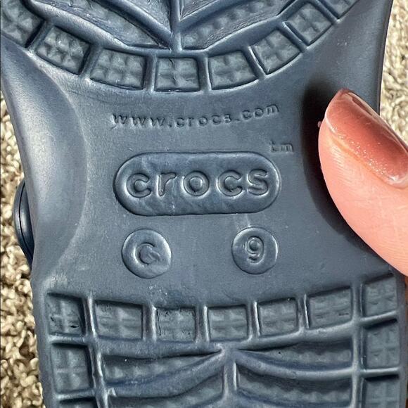 Crocs Toddler Kids Baya Clogs in Navy Blue - Picture 9 of 9